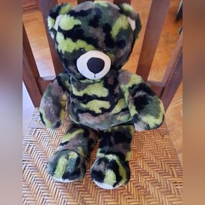 Build A Bear Woodland Camo Pattern Teddy Bear 2013